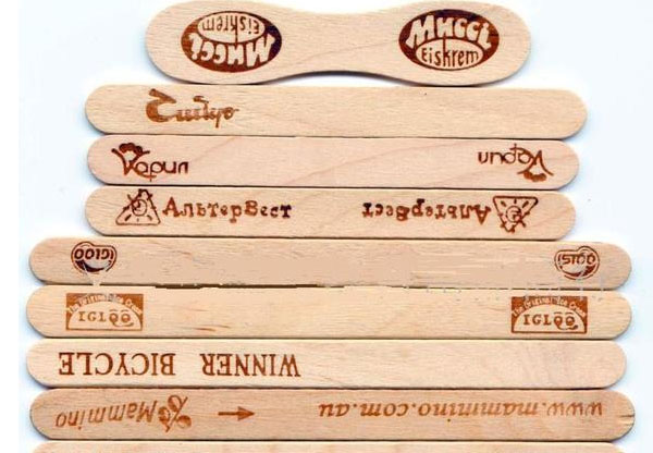 冷飲雪糕木棒雕刻打字，激光打標機輕松完成